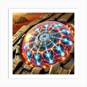 Energy Shields Of Martian Battle Tanks Art Print