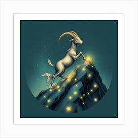 Goat Zodiac Sign 6 Art Print