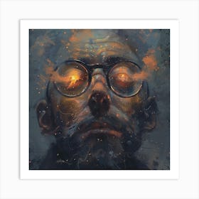 Face Of A Man Art Print