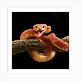 Firefly Playful Baby Snake Twisted In Surprise On Branch 35242 (2) Art Print