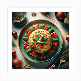 Christmas Fried Rice Art Print