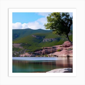 Lake In The Mountains Art Print