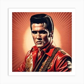 Elvis Presley The King Art Print