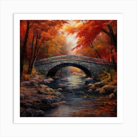 Bridge Over The Creek 1 Art Print