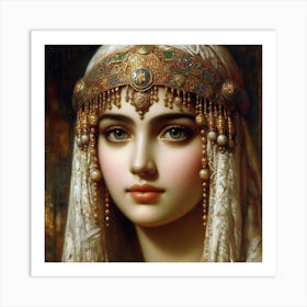 Arabic lady Art Print