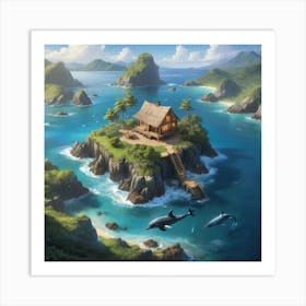 House On An Island Art Print