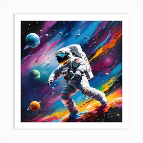 Astronaut In Space 7 Art Print