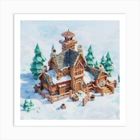 A Snow Village 1 Art Print