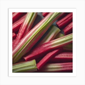 Rhubarb As A Frame Haze Ultra Detailed Film Photography Light Leaks Larry Bud Melman Trending (7) Art Print