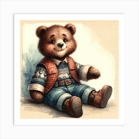 Teddy Bear Art Print Art Print