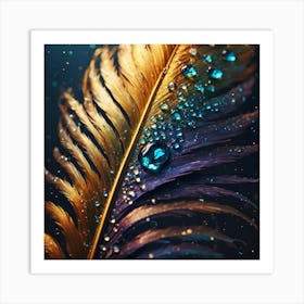gilded feather adorned Art Print