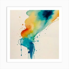 Abstract Watercolor Painting Art Print