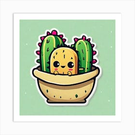 Cute Cactus 1 Art Print