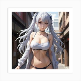 Sexy Girl In Bikini Art Print