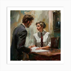 'Business Meeting' 1 Art Print