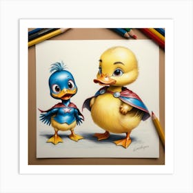 Ducky And Ducky 2 Art Print