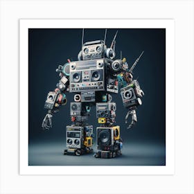 Retro Robot Art Print