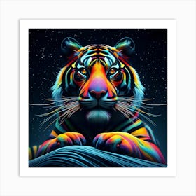 Colorful Tiger Art Print