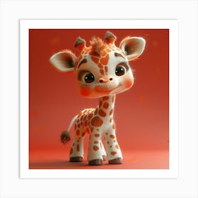 Cute Giraffe 23 Art Print