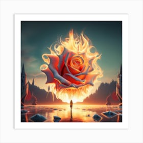 Rose Of Fire Art Print