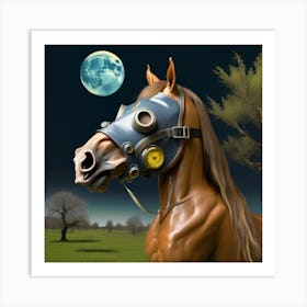 Gas Mask Horse Art Print