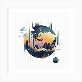 Digital World Art Print