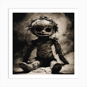 Skeleton Doll Art Print