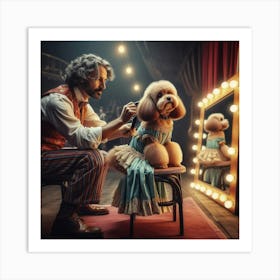 Poodle Grooming Art Print