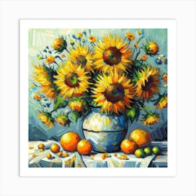 Sunflowers In A Vase 2 Art Print