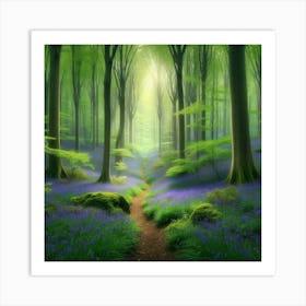 Bluebell Forest 7 Art Print