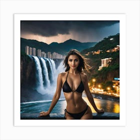 Waterfalls In Brazilhjj Art Print