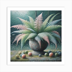 Green fern 10 Art Print