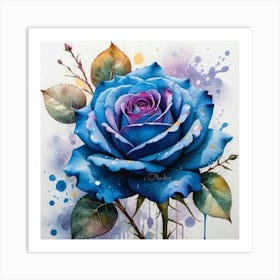 Blue Rose 1 Art Print