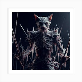 Cat With Swords 4 Art Print