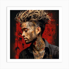 Tattooed Man Art Print