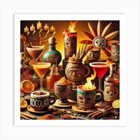 Sovereign Flame Aztec Inspired Beverages Art Print