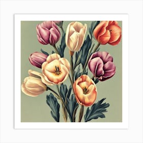 Tulips In A Vase Art Print