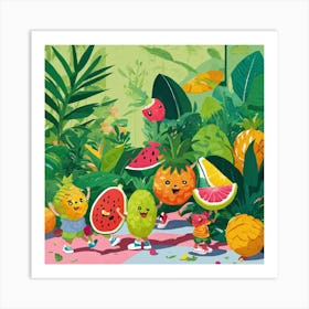 Tropical Fruit Art Print