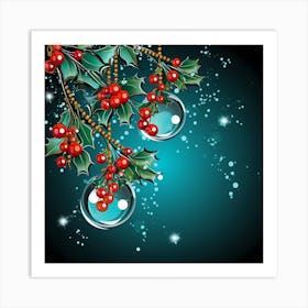 Christmas Background - Abstract Christmas 1 Art Print