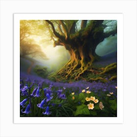 Bluebells In The Forest 10 Art Print