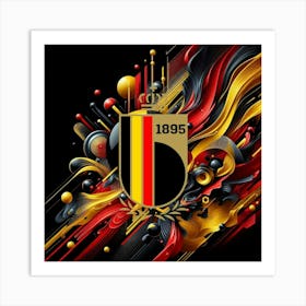 Belgium National Football Team Logo Wall Art 3 Art Print