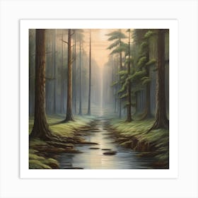 Forest Stream Art Print