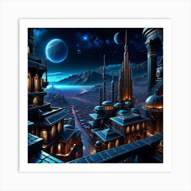 Futuristic City 49 Art Print