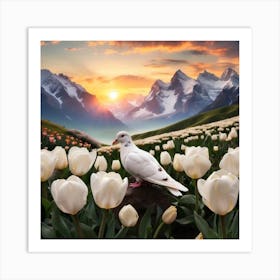 Dove In The Mountains Art Print