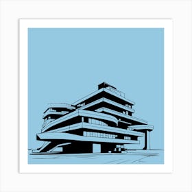 Futuristic building Art Print