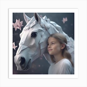 Origami Horse 4 Art Print