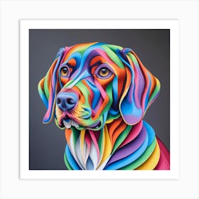 Rainbow Dog Art Print