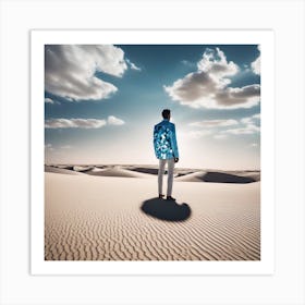 Man In The Desert 90 Art Print