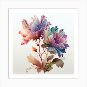 Watercolor Flower Abstract 28 Art Print