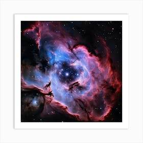 A Galaxy Of Hues Blending Forming A Celestial Pink Nebula Radiant In Cosmic Space Captured As If (5) Art Print